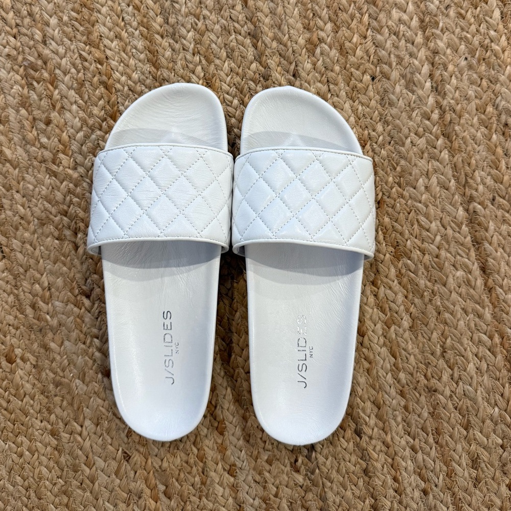 Women’s White Slides